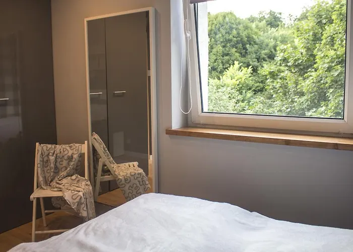 公寓 Zaciszny Apartament Pod Lasem 索波特